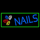 Blue Nails Logo Handmade Art Neon Sign