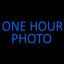 Blue One Hour Photo Block Handmade Art Neon Sign
