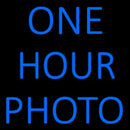 Blue One Hour Photo Handmade Art Neon Sign