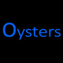 Blue Oysters Cursive Handmade Art Neon Sign