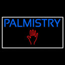 Blue Palmistry Red Palm White Border Handmade Art Neon Sign
