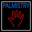 Blue Palmistry White Border Handmade Art Neon Sign
