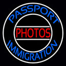 Blue Passport Immigration Photos 1 Handmade Art Neon Sign