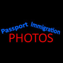 Blue Passport Immigration Photos Handmade Art Neon Sign