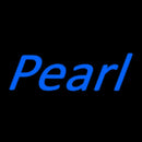 Blue Pearl Cursive Handmade Art Neon Sign