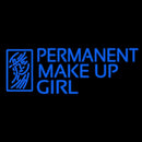 Blue Permanent Makeup Girl Handmade Art Neon Sign