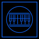 Blue Piano Handmade Art Neon Sign