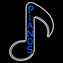 Blue Pianos Vertical Handmade Art Neon Sign