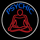 Blue Psychic Logo With Border Handmade Art Neon Sign