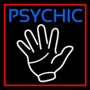 Blue Psychic Red Border Handmade Art Neon Sign
