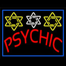 Blue Psychic With Stars Handmade Art Neon Sign