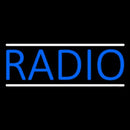 Blue Radio Music White Line Handmade Art Neon Sign