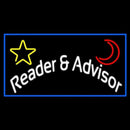 Blue Reader And Advisor Handmade Art Neon Sign