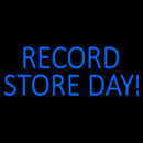 Blue Record Store Day Block Handmade Art Neon Sign