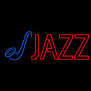 Blue Saxophone Red Jazz Block 2 Handmade Art Neon Sign