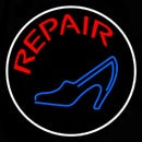 Blue Sandal Red Repair Handmade Art Neon Sign