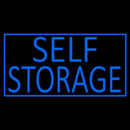 Blue Self Storage With Border Handmade Art Neon Sign