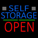 Blue Self Storage With Open 1 Handmade Art Neon Sign