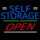 Blue Self Storage With Open 3 Handmade Art Neon Sign
