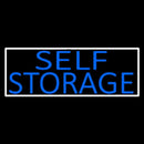 Blue Self Storage With White Border Handmade Art Neon Sign