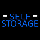 Blue Self Storage With White Line Handmade Art Neon Sign
