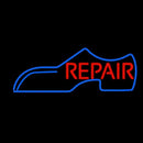 Blue Shoe Logo Red Repair Handmade Art Neon Sign