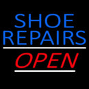 Blue Shoe Repairs Open Handmade Art Neon Sign