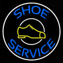 Blue Shoe Service Handmade Art Neon Sign