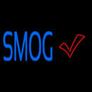 Blue Smog Check With Logo Handmade Art Neon Sign