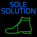 Blue Sole Solution Handmade Art Neon Sign