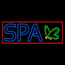 Blue Spa With Red Border Handmade Art Neon Sign