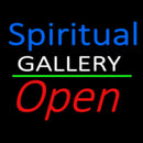 Blue Spritual White Gallery With Open 2 Handmade Art Neon Sign