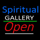 Blue Spritual White Gallery With Open 3 Handmade Art Neon Sign