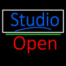 Blue Studio With Open 2 Handmade Art Neon Sign