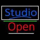 Blue Studio With Open 3 Handmade Art Neon Sign
