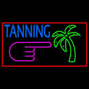 Blue Tanning Palm Tree Handmade Art Neon Sign