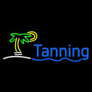 Blue Tanning Palm Tree Handmade Art Neon Sign