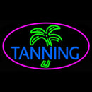 Blue Tanning Palm Tree Handmade Art Neon Sign