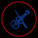 Blue Violin Handmade Art Neon Sign