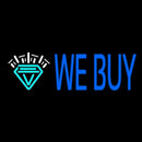 Blue We Buy Diamond Logo Handmade Art Neon Sign