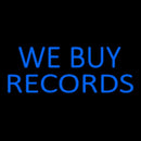 Blue We Buy Records 2 Handmade Art Neon Sign