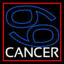 Blue Zodiac White Cancer Red Border Handmade Art Neon Sign