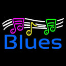 Blues With Musical Note 1 Handmade Art Neon Sign
