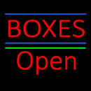 Boxes Double Line Open Green Line Handmade Art Neon Sign