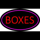 Boxes Oval Purple Handmade Art Neon Sign