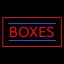 Boxes Rectangle Red Handmade Art Neon Sign