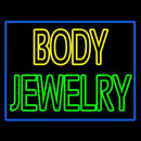 Body Jewelry Blue Border Handmade Art Neon Sign