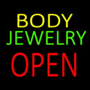 Body Jewelry Open In Block Handmade Art Neon Sign