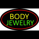 Body Jewelry Oval Red Handmade Art Neon Sign