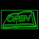 Book Open Logo Handmade Art Neon Sign